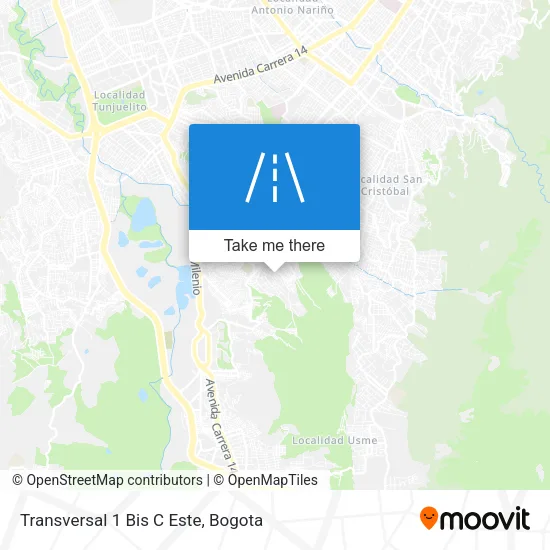 Mapa de Transversal 1 Bis C Este