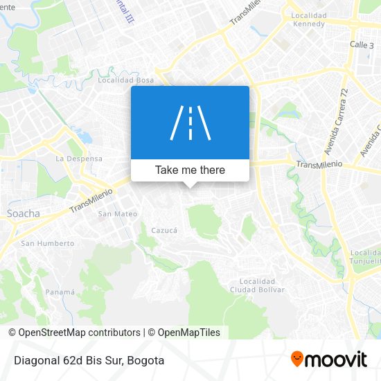Mapa de Diagonal 62d Bis Sur
