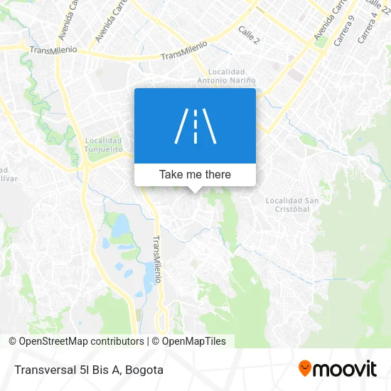 Mapa de Transversal 5l Bis A
