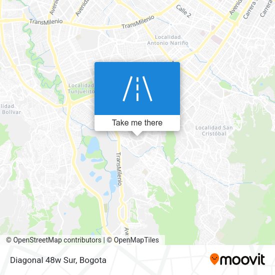 Mapa de Diagonal 48w Sur