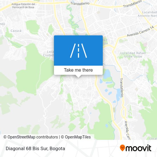 Mapa de Diagonal 68 Bis Sur