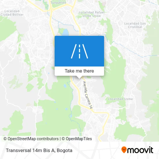 Mapa de Transversal 14m Bis A