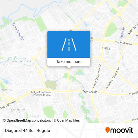Diagonal 44 Sur map
