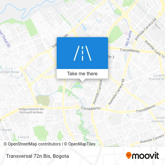 Mapa de Transversal 72n Bis