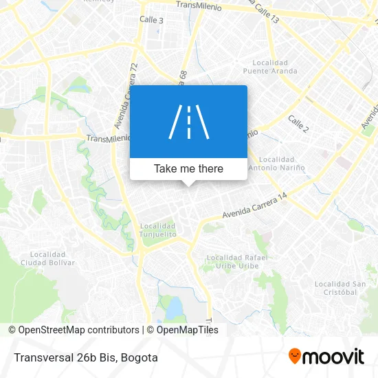Mapa de Transversal 26b Bis
