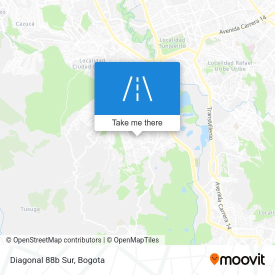 Mapa de Diagonal 88b Sur