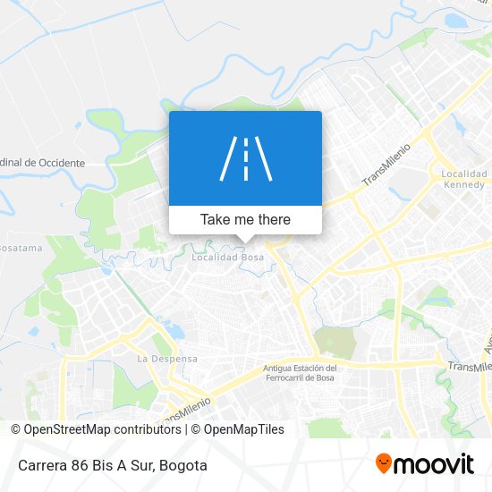 Mapa de Carrera 86 Bis A Sur