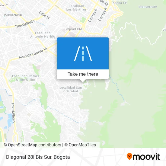 Diagonal 28i Bis Sur map