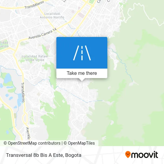 Mapa de Transversal 8b Bis A Este