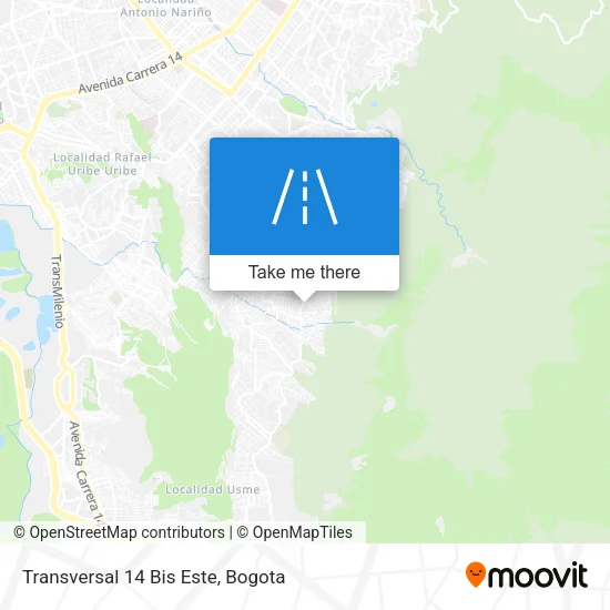 Mapa de Transversal 14 Bis Este