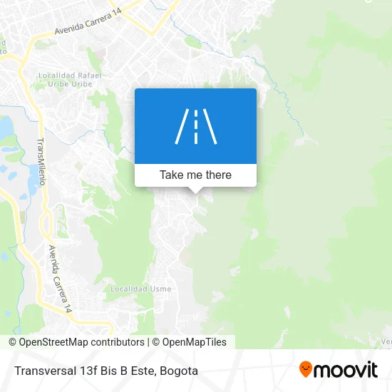 Mapa de Transversal 13f Bis B Este