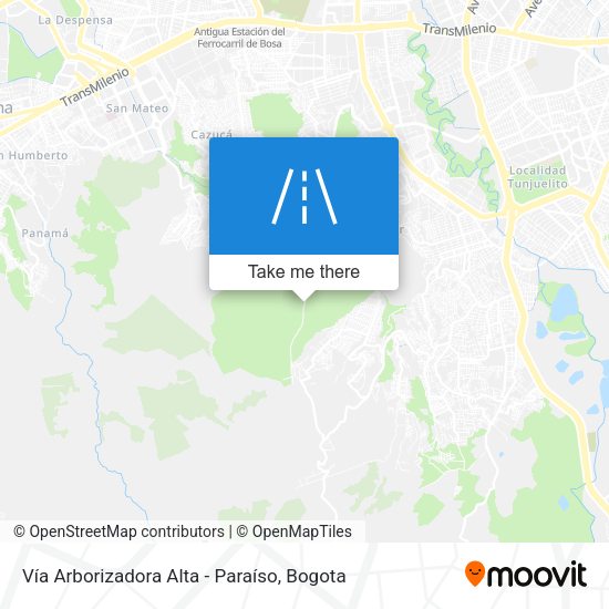 Vía Arborizadora Alta - Paraíso map