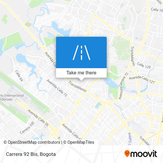 Mapa de Carrera 92 Bis