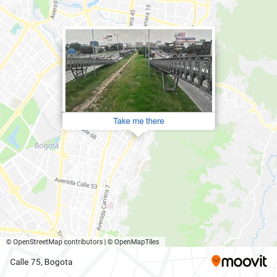 Calle 75 map
