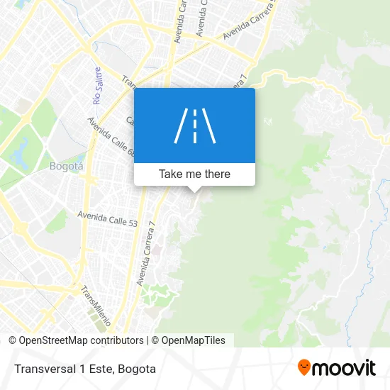 Mapa de Transversal 1 Este