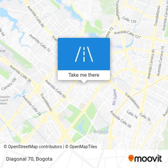 Diagonal 70 map