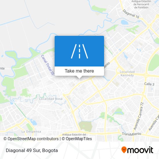 Mapa de Diagonal 49 Sur