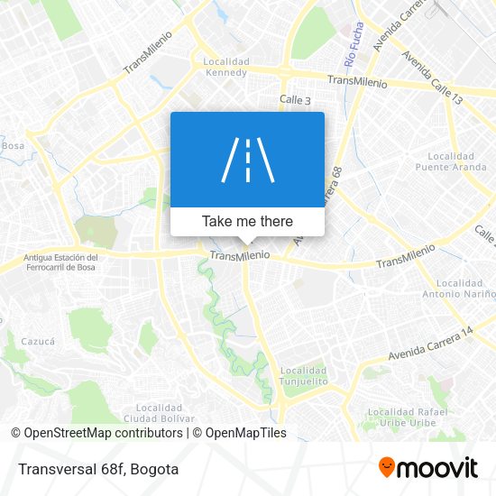 Mapa de Transversal 68f