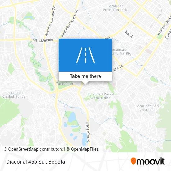 Diagonal 45b Sur map