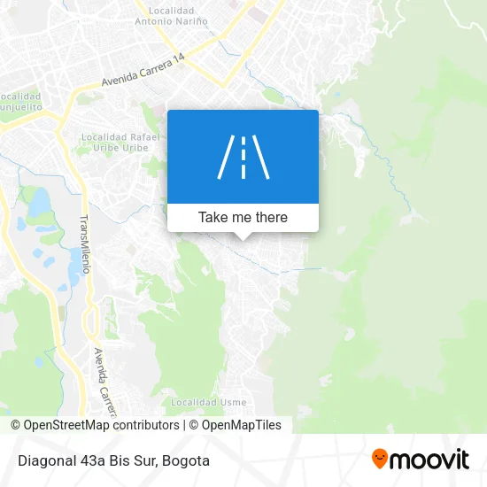 Mapa de Diagonal 43a Bis Sur