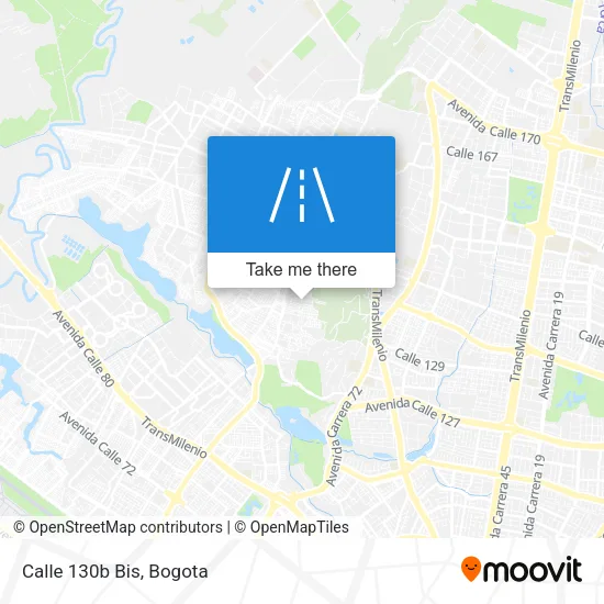 Mapa de Calle 130b Bis