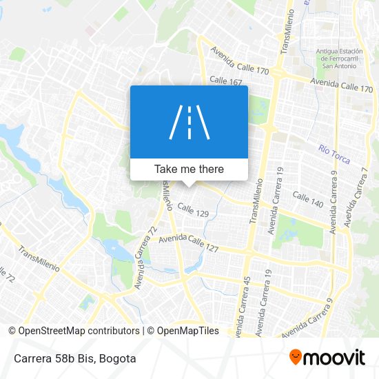 Mapa de Carrera 58b Bis