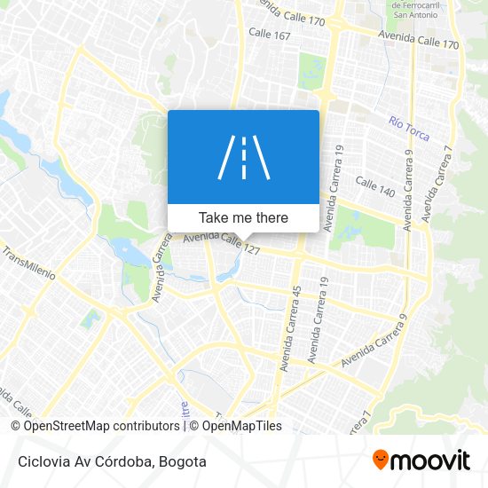 Mapa de Ciclovia Av Córdoba