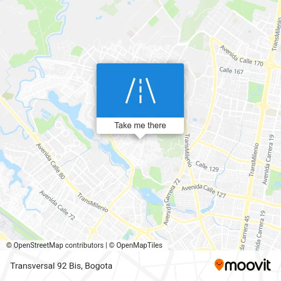 Mapa de Transversal 92 Bis
