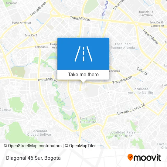 Diagonal 46 Sur map