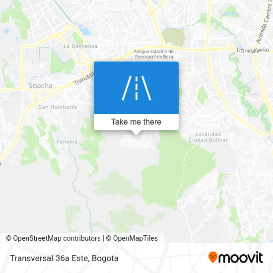 Mapa de Transversal 36a Este