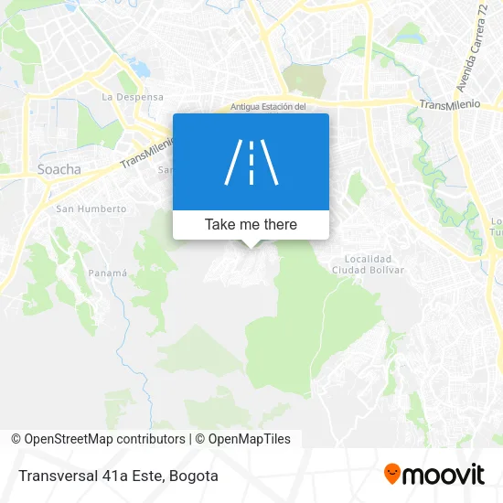Mapa de Transversal 41a Este