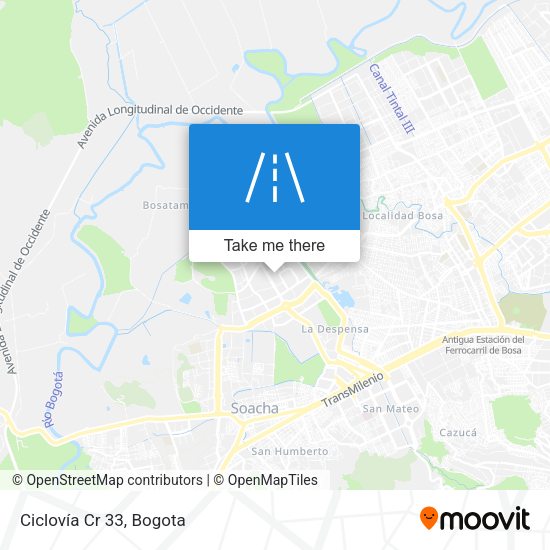 Mapa de Ciclovía Cr 33