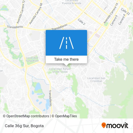Mapa de Calle 36g Sur