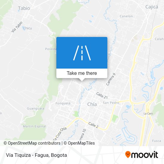 Vía Tiquiza - Fagua map