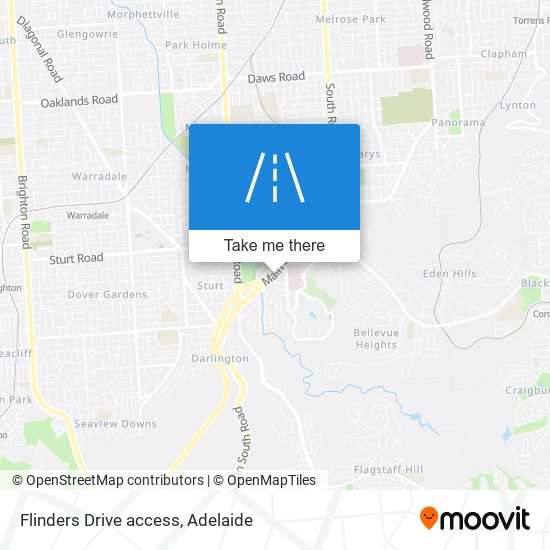 Mapa Flinders Drive access