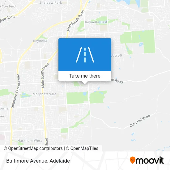 Baltimore Avenue map