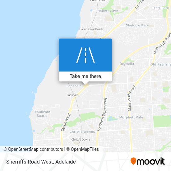Sherriffs Road West map