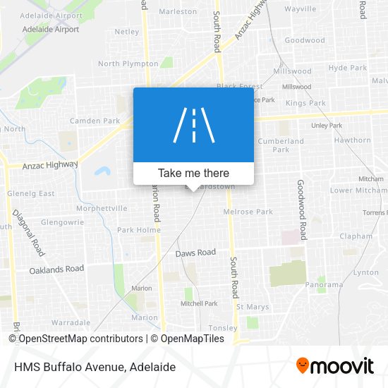 HMS Buffalo Avenue map