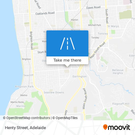 Mapa Henty Street