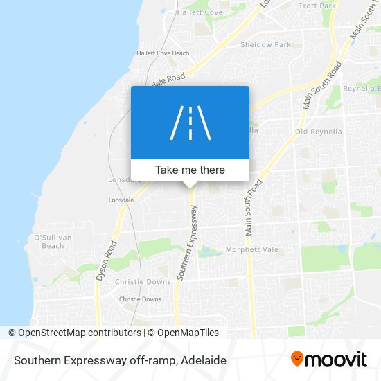 Southern Expressway off-ramp map