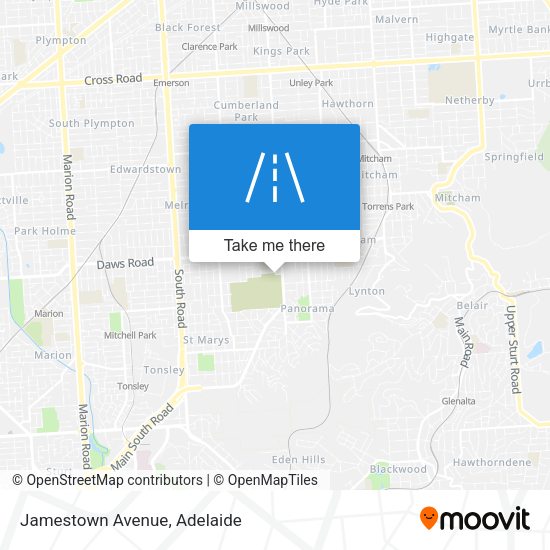 Jamestown Avenue map