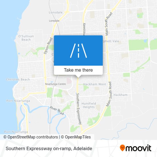 Southern Expressway on-ramp map