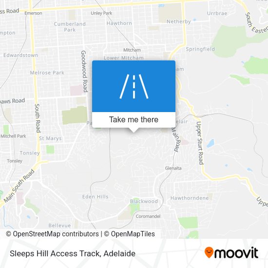 Sleeps Hill Access Track map