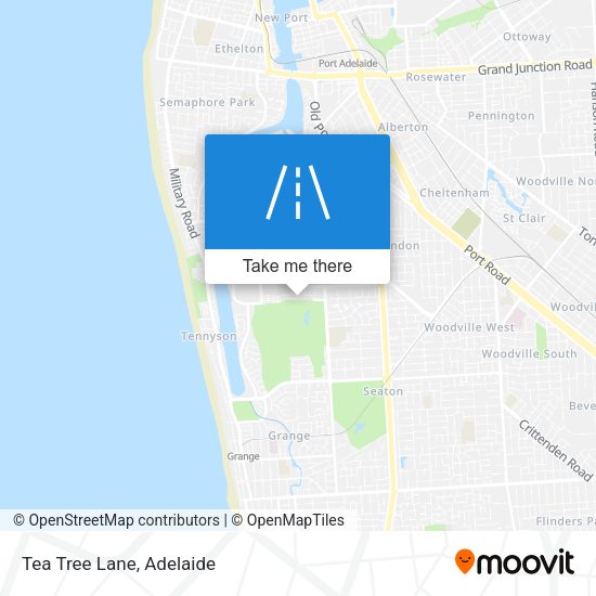 Tea Tree Lane map