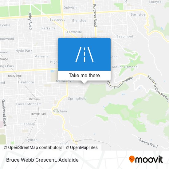 Bruce Webb Crescent map
