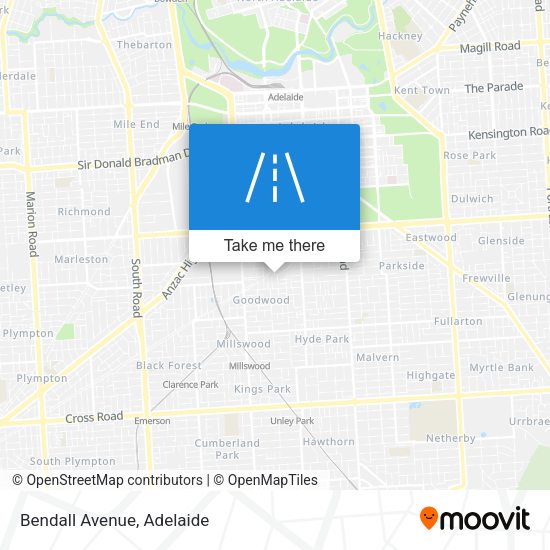 Bendall Avenue map