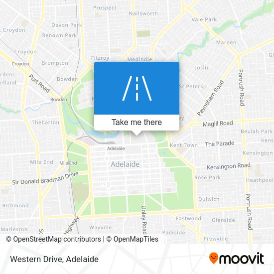 Western Drive map