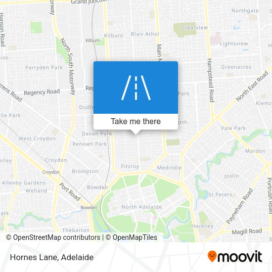 Hornes Lane map