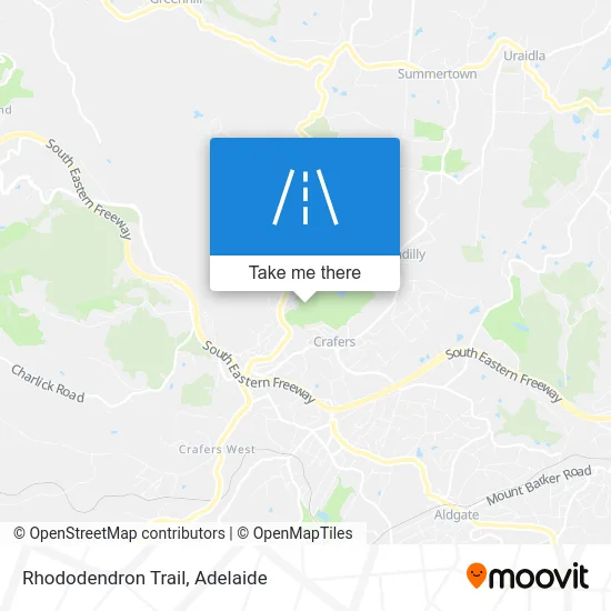 Mapa Rhododendron Trail