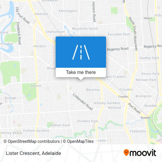 Lister Crescent map